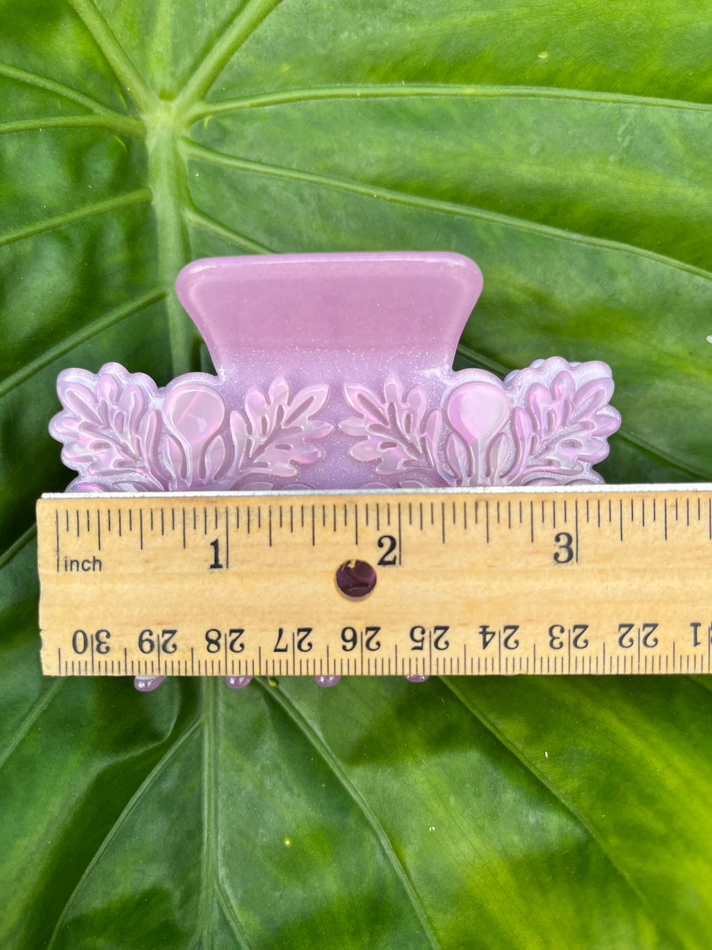 Hawaiian Quilt Clip Lavender Glitter