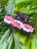 Lei Clip Large Black & Pink