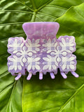 Hawaiian Quilt Clip Lavender Marble Palaka