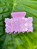 Hawaiian Quilt Clip Lavender Glitter