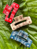 Bandana Print Clips