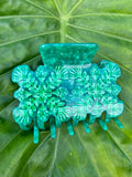Hawaiian Quilt Clip Green Palaka