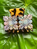 Hawaiian Quilt Clip Tortoise Brown