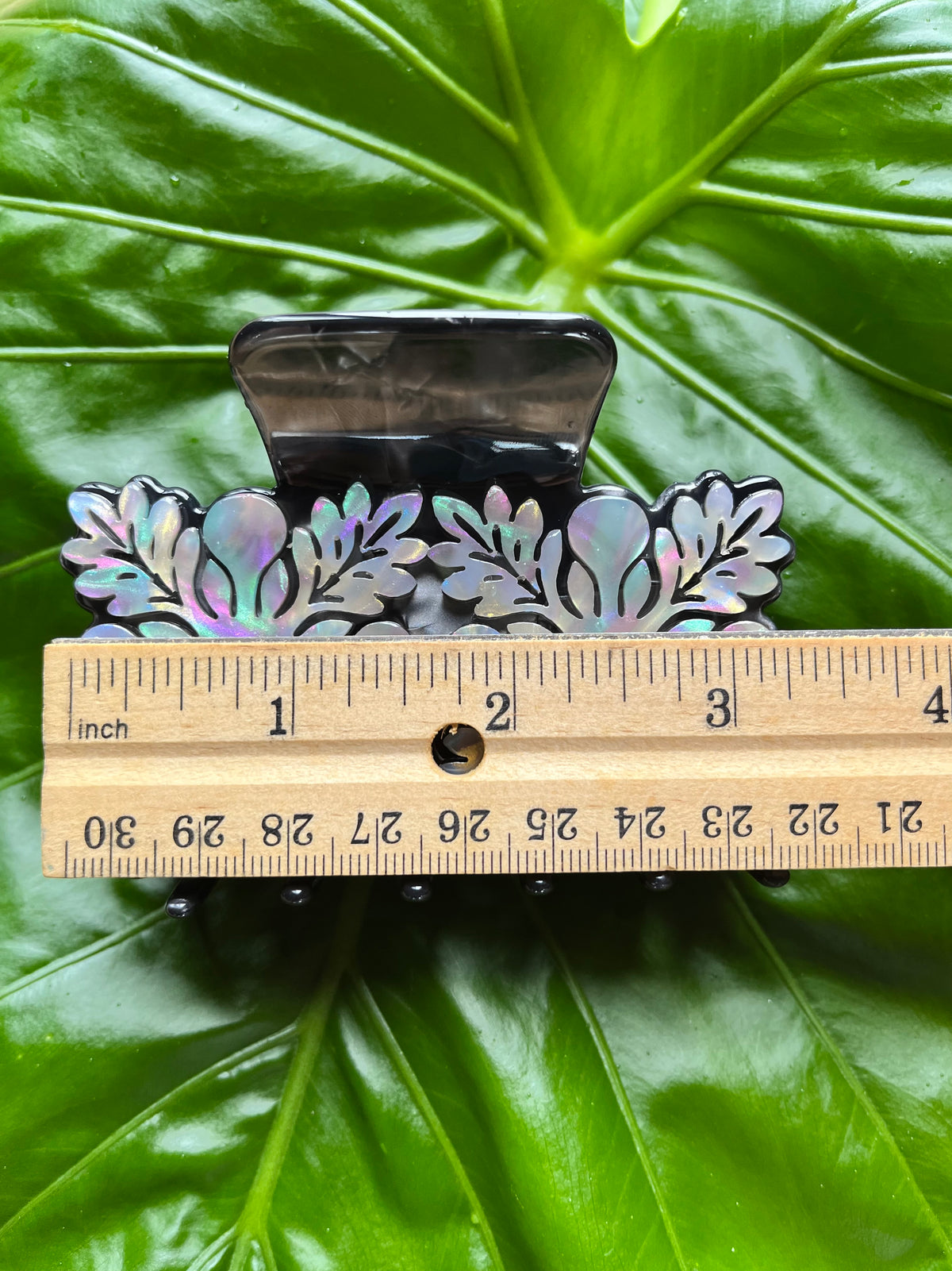 Hawaiian Quilt Clip Black Marble