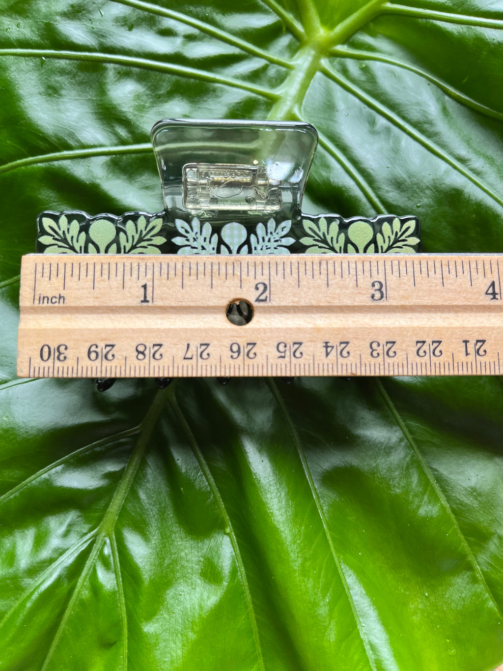 Hawaiian Quilt Clip Olive Green