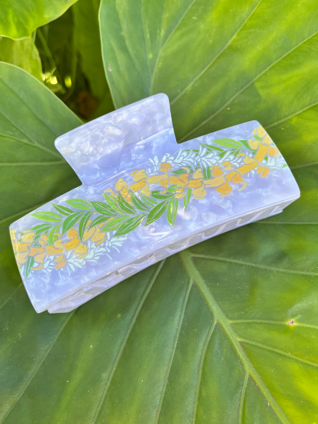 Mixed Lei Clip White
