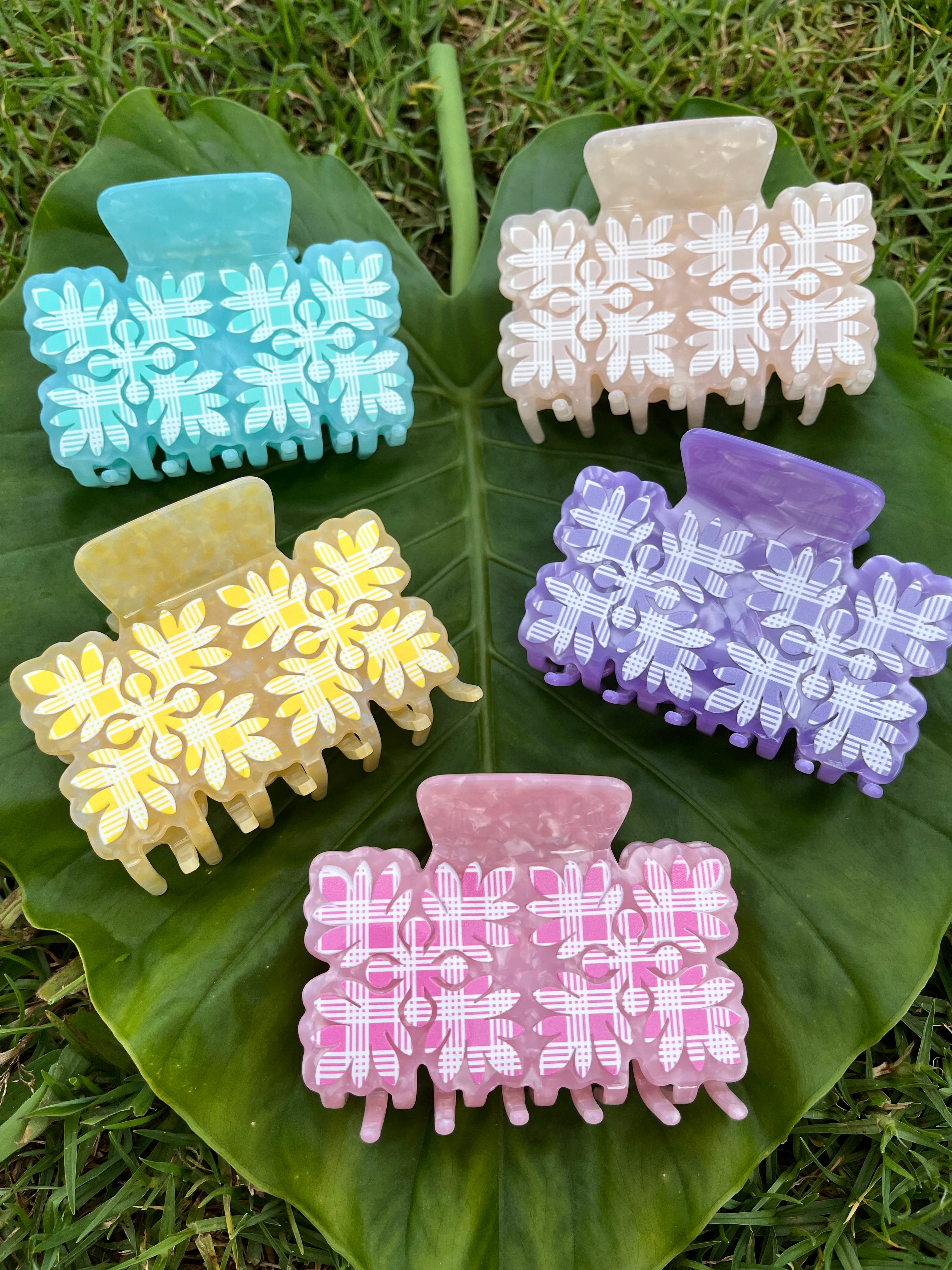 Large Palaka Hawaiian Quilt Clips