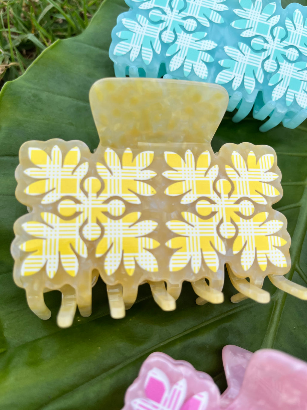 Large Palaka Hawaiian Quilt Clips