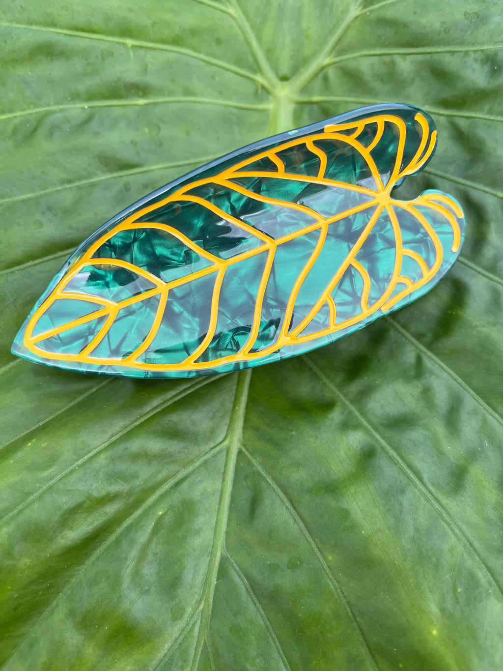 Large Kalo Clip Green & Yellow