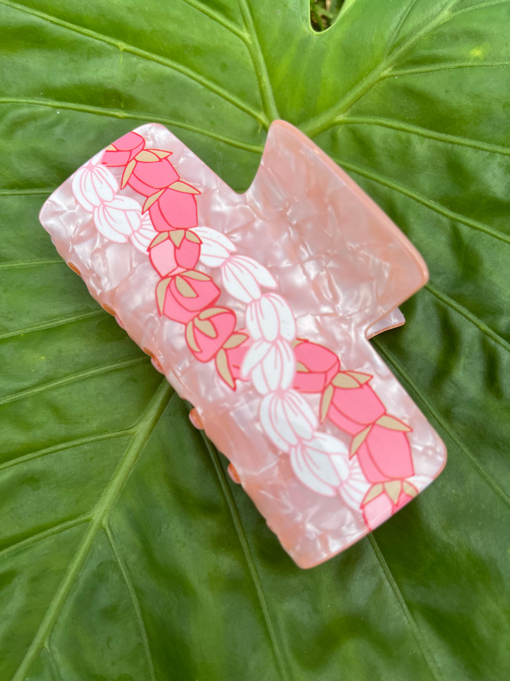 Large Pink Lei Clip
