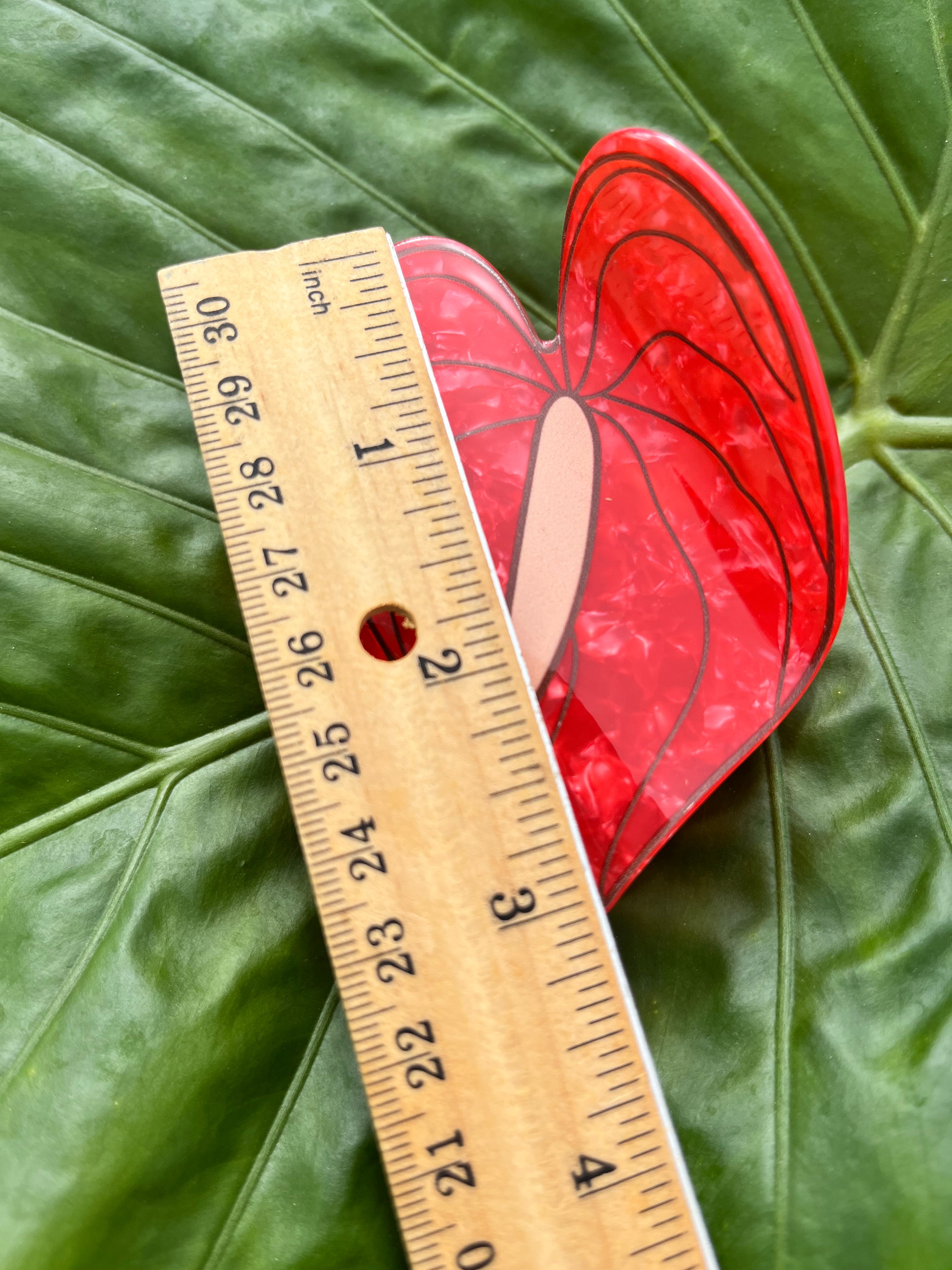 Red Anthurium Clip