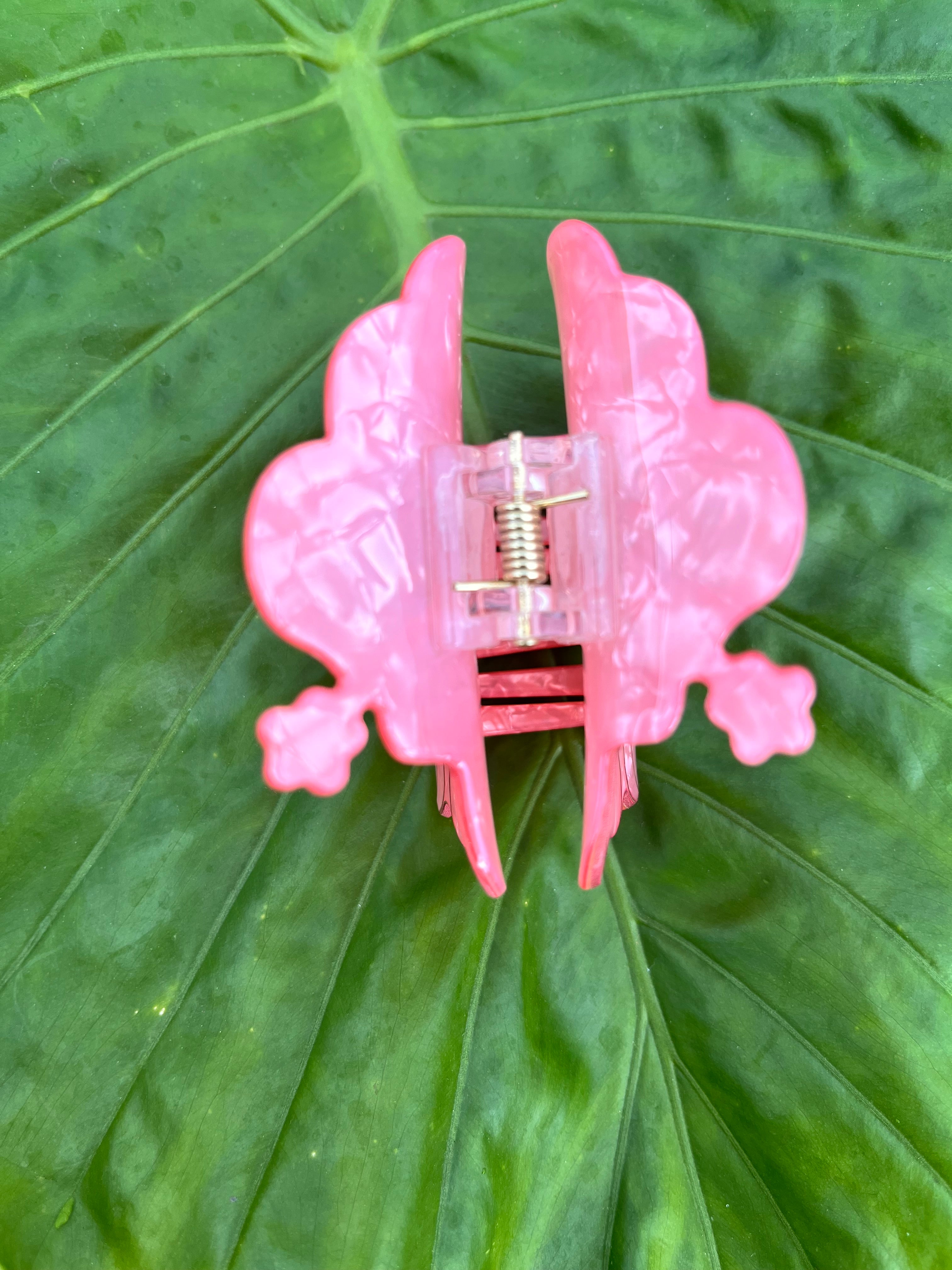 Pink Hibiscus Clip