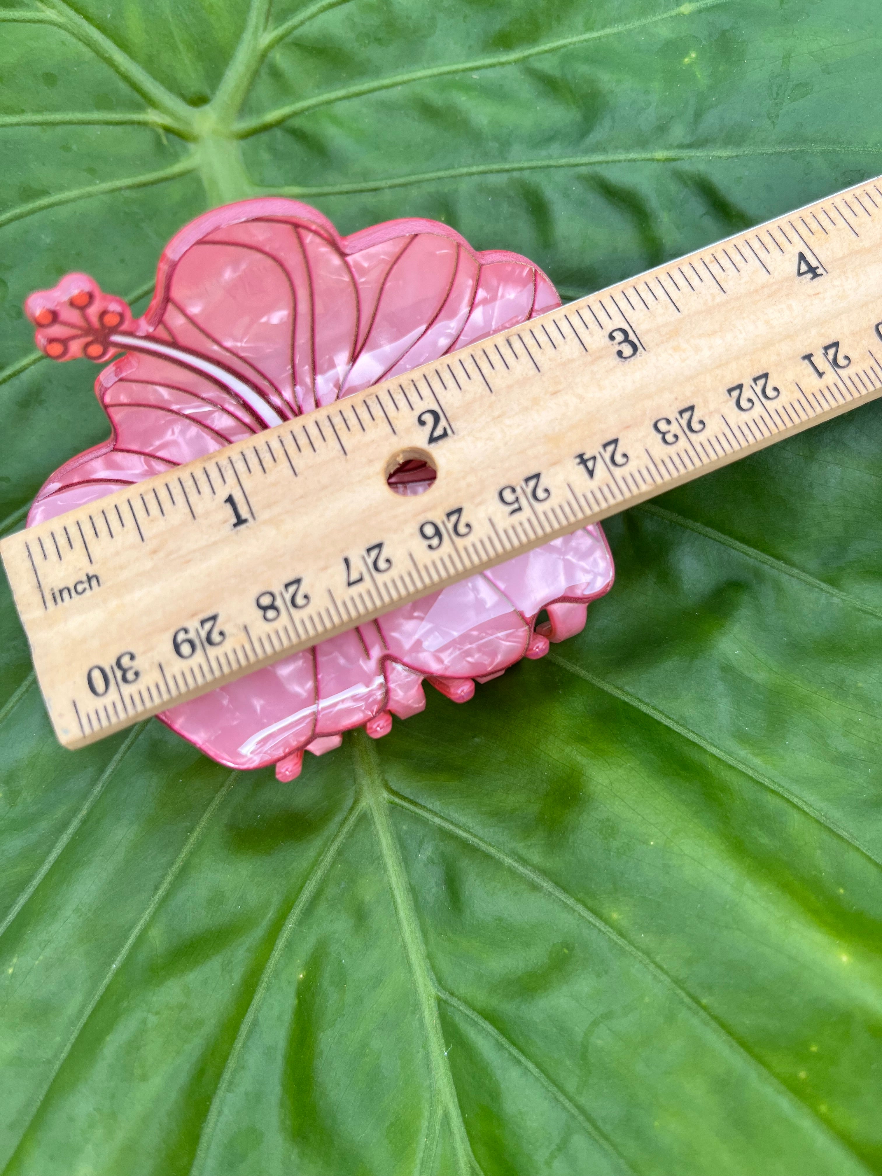 Pink Hibiscus Clip
