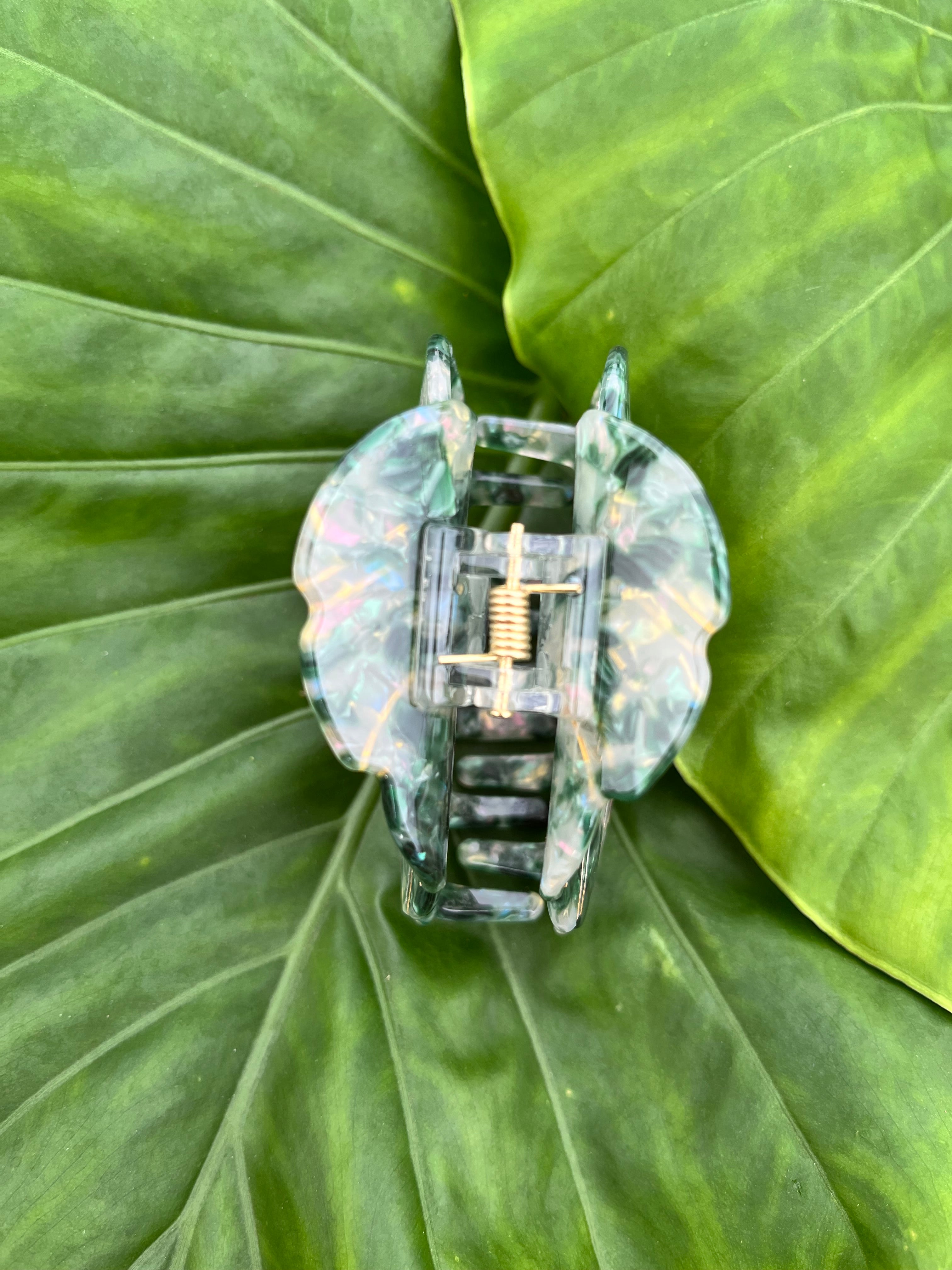 Large Monstera Leaf Clip Green