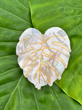 Large Monstera Leaf Clip White
