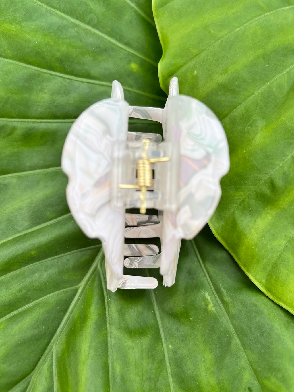 Large Monstera Leaf Clip White