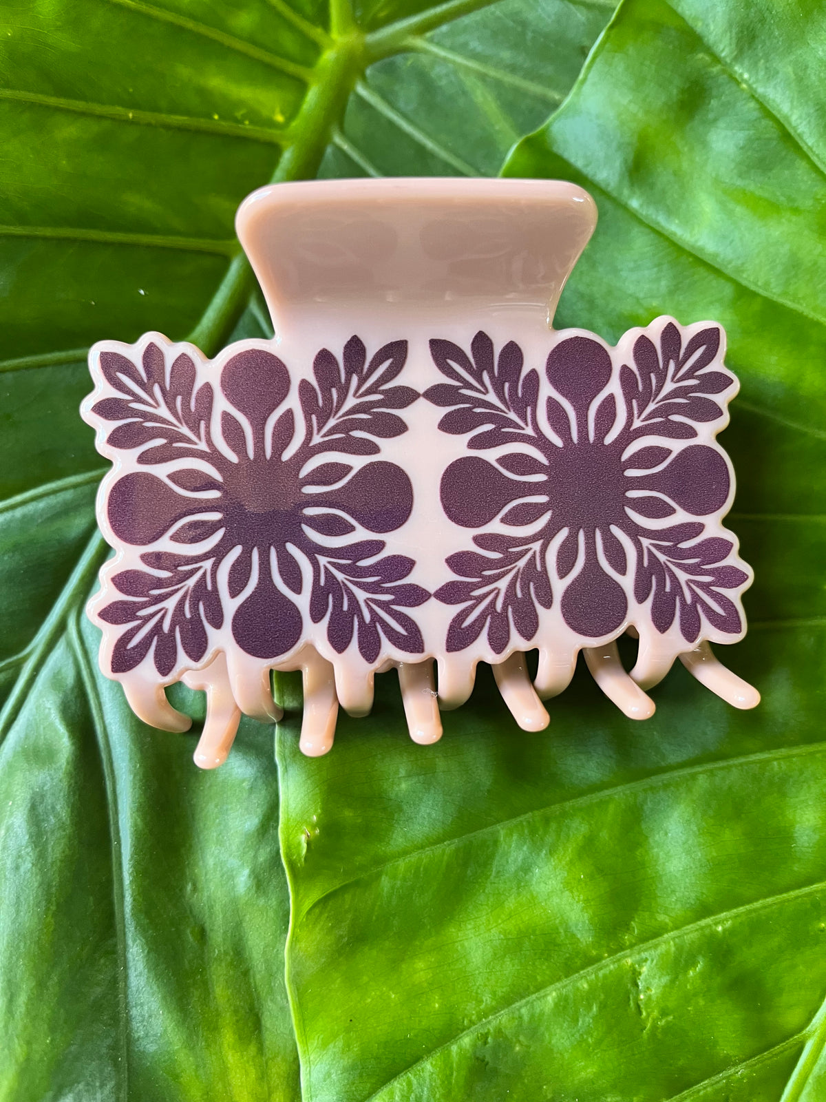 Hawaiian Quilt Clip Pink & Plum