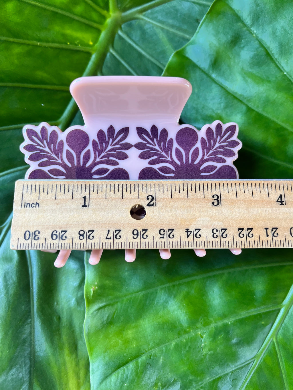 Hawaiian Quilt Clip Pink & Plum