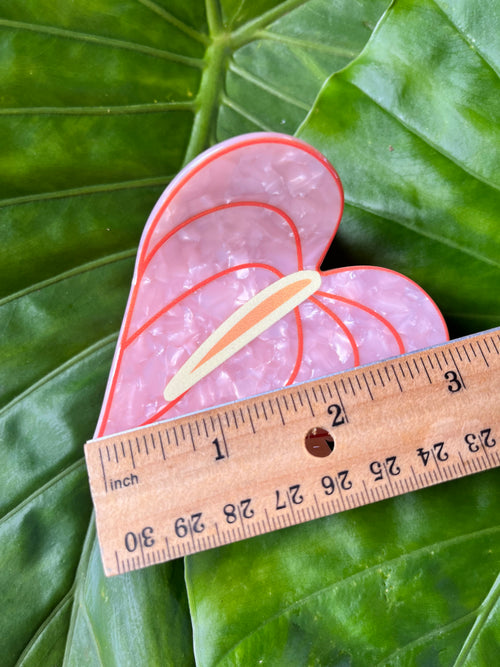 Anthurium Flower Clip Pink & Red
