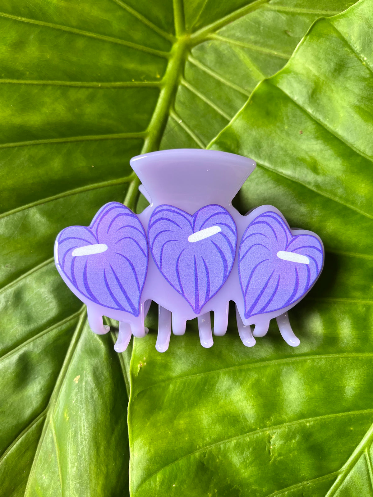 Anthurium 3 Flower Clip Lavender